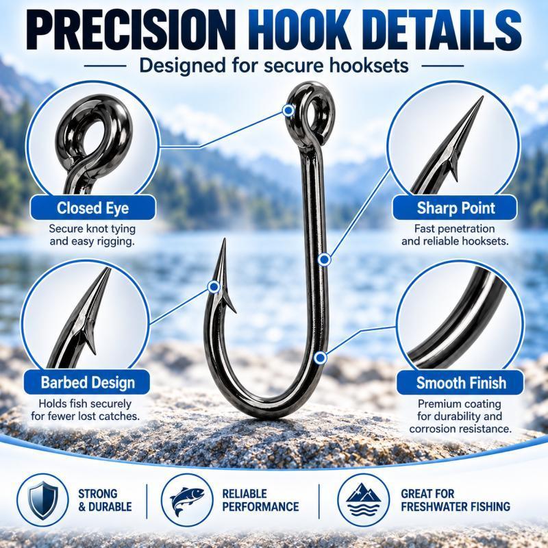 Zestaw 100 sztuk haczyków wędk – Fishing Hook Assortment recenzja i cena