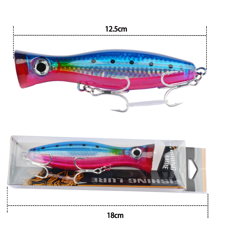1 szt. 43g Duży Popper Pływają – Fishing Hook Treble recenzja i cena