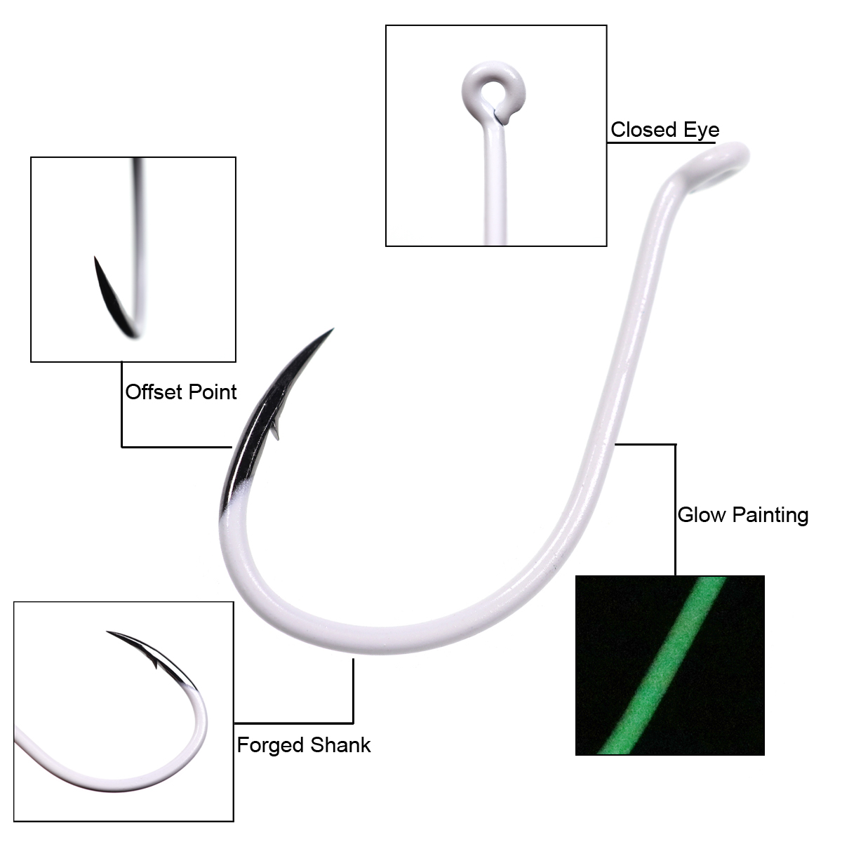 25 sztuk/pudło Luminous import – Fishing Hook Assortment recenzja i cena